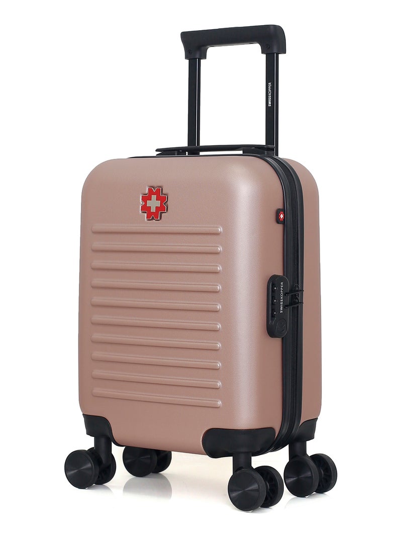 SWISS KOPPER - Valise Cabine XXS WIL 46 cm 4 Roues Rose Métal - Kiabi