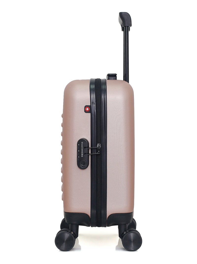 SWISS KOPPER - Valise Cabine XXS WIL 46 cm 4 Roues Rose Métal - Kiabi