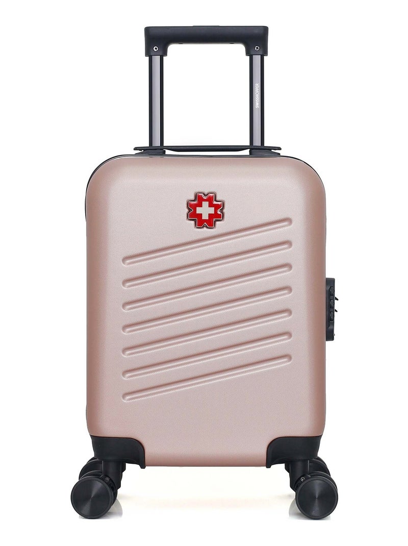 SWISS KOPPER - Valise Cabine XXS ZURICH 46 cm 4 Roues Rose clair - Kiabi