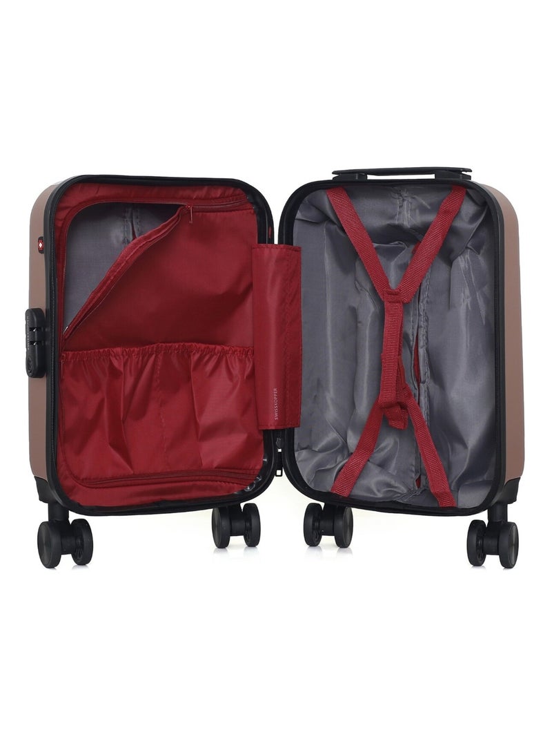 SWISS KOPPER - Valise Cabine XXS ZURICH 46 cm 4 Roues Rose Métal - Kiabi