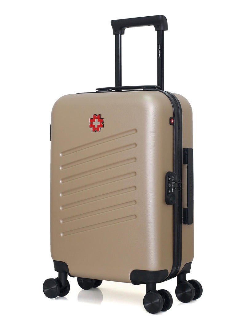 SWISS KOPPER - Valise Cabine ZURICH 55 cm 4 Roues Beige - Kiabi