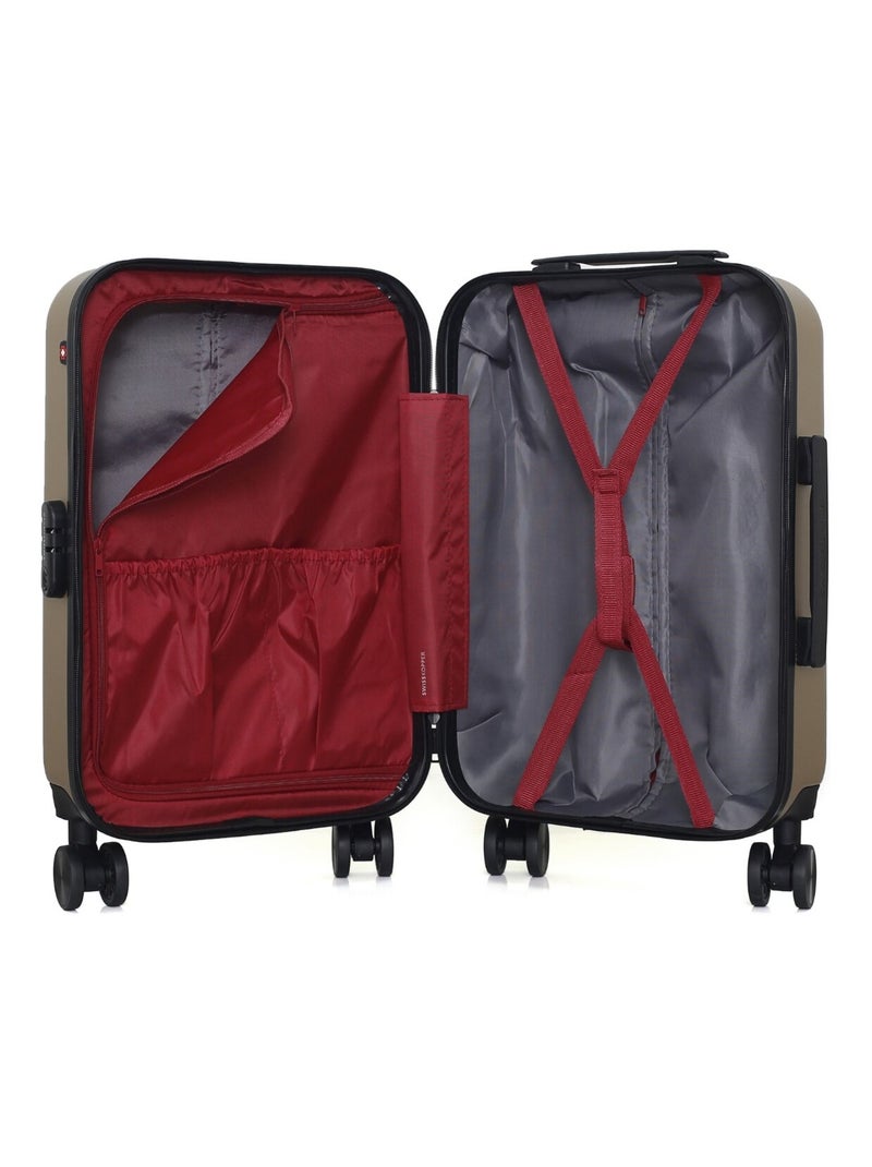 SWISS KOPPER - Valise Cabine ZURICH 55 cm 4 Roues Beige - Kiabi