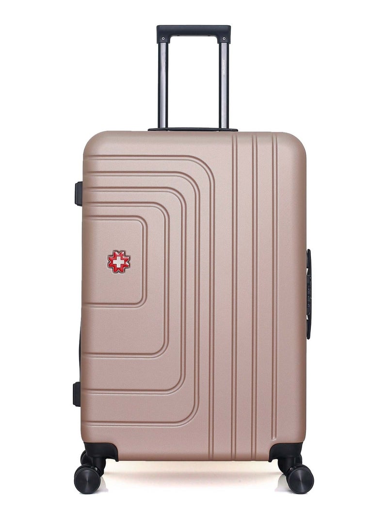 SWISS KOPPER - Valise Grand Format ABS RÜTI 4 Roues 75 cm Rose clair - Kiabi