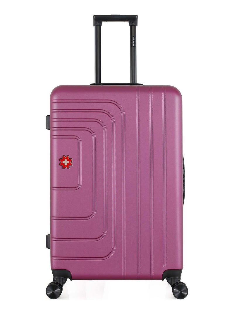 SWISS KOPPER - Valise Grand Format ABS RÜTI 4 Roues 75 cm Violet prune - Kiabi