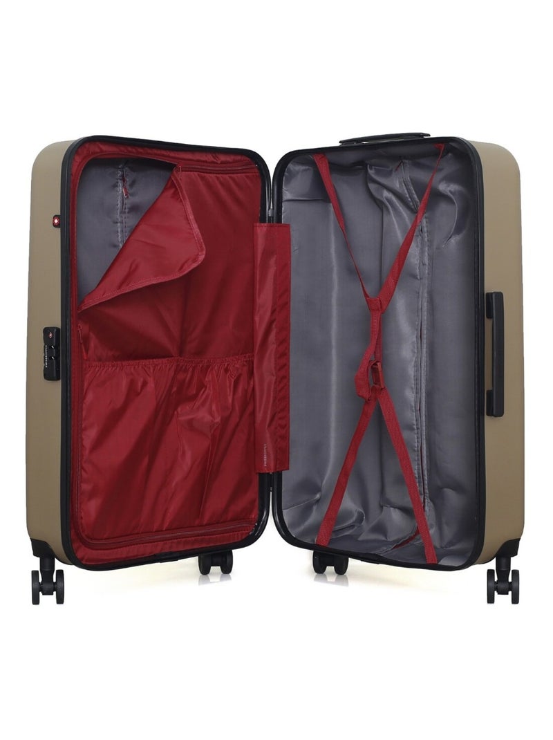 SWISS KOPPER - Valise Grand Format ABS WIL 4 Roues 75 cm Beige - Kiabi