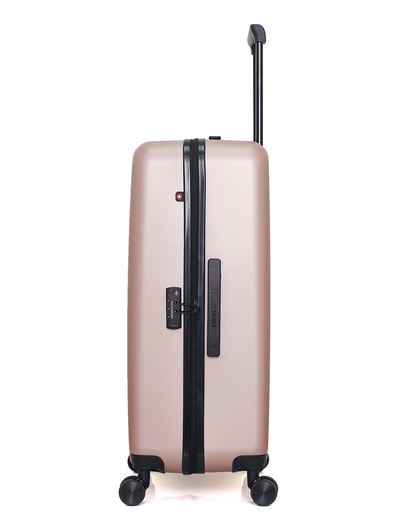 SWISS KOPPER - Valise Grand Format ABS ZURICH 4 Roues 75 cm Rose Métal - Kiabi