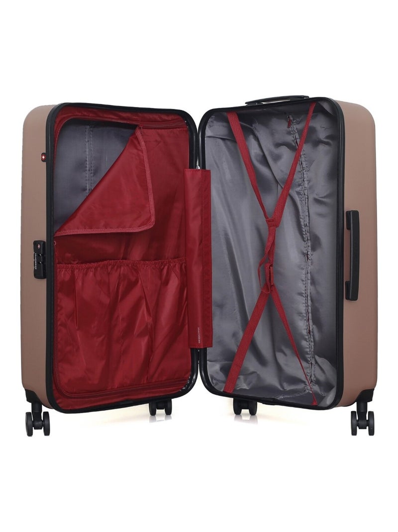 SWISS KOPPER - Valise Grand Format ABS ZURICH 4 Roues 75 cm Rose Métal - Kiabi