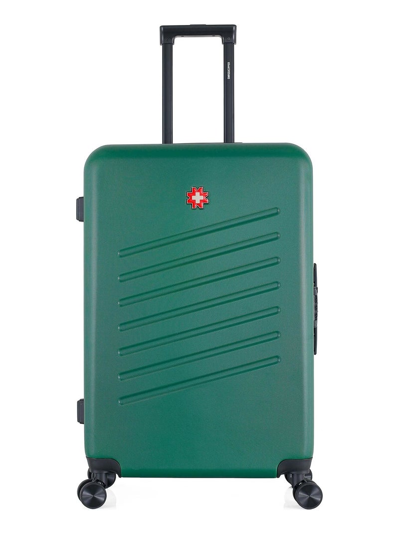SWISS KOPPER - Valise Grand Format ABS ZURICH 4 Roues 75 cm Vert foncé - Kiabi