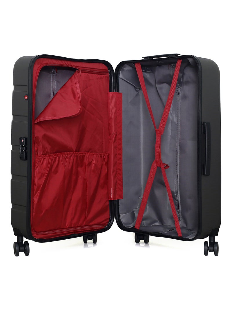SWISS KOPPER - Valise Grand Format AIGLE 75 cm 4 Roues Gris foncé - Kiabi
