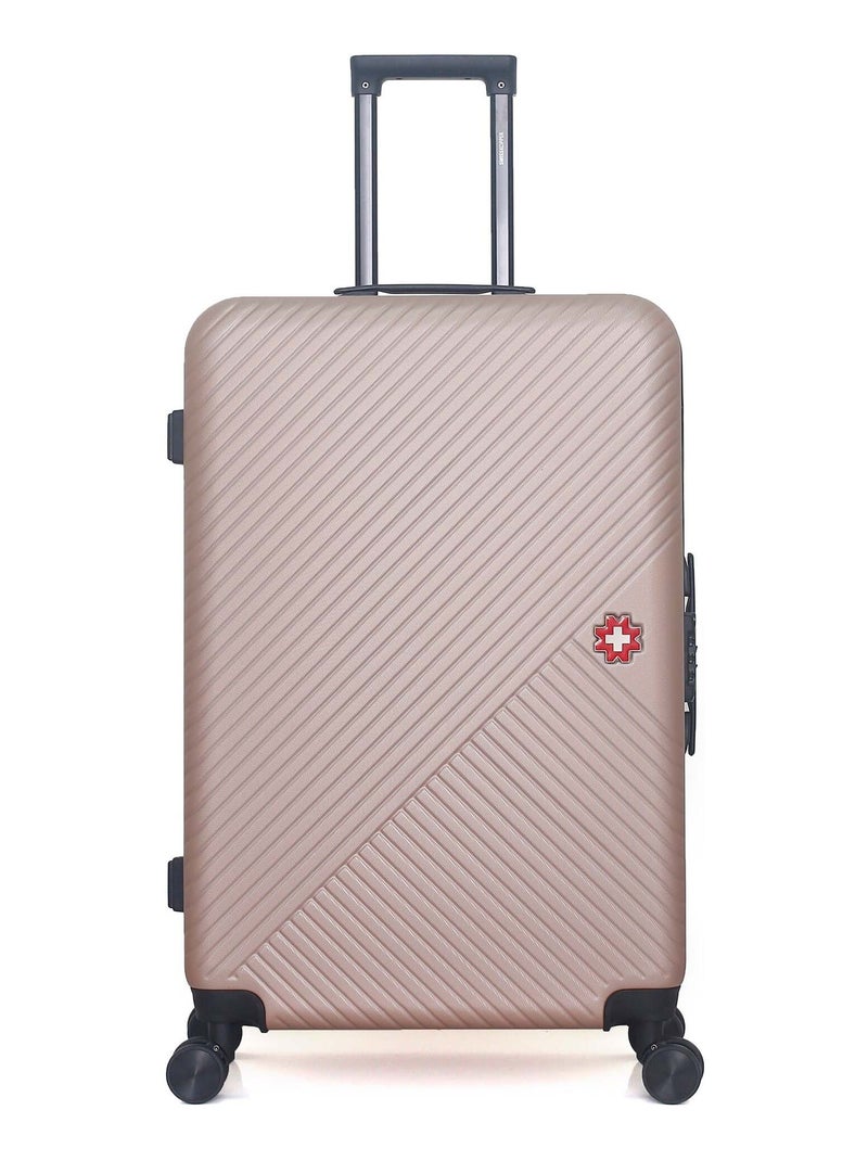 SWISS KOPPER - Valise Grand Format SPIEZ 75 cm 4 Roues Rose clair - Kiabi