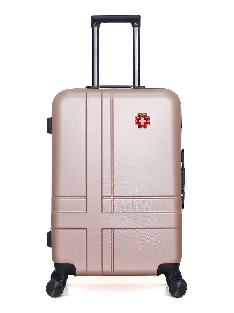 SWISS KOPPER - Valise Weekend ABS USTER 4 Roues 65 cm Rose clair - Kiabi