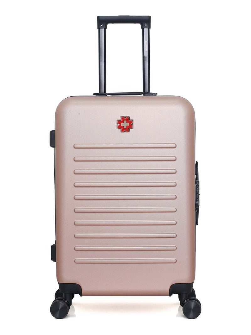 SWISS KOPPER - Valise Weekend ABS WIL 4 Roues 65 cm Rose clair - Kiabi