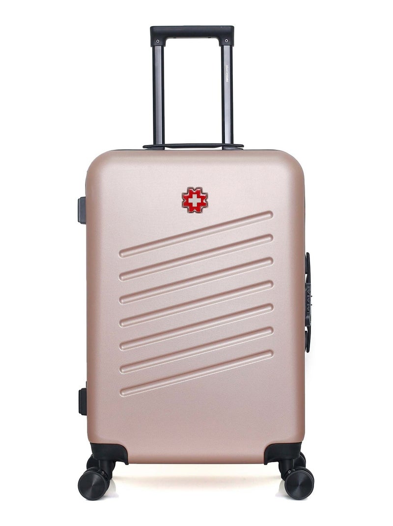 SWISS KOPPER - Valise Weekend ABS ZURICH 4 Roues 65 cm Rose clair - Kiabi