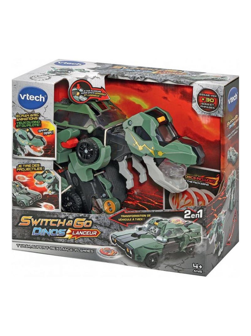 Switch and go dinos lanceur  tyram, super t rex lance flammes 'Vtech' N/A - Kiabi