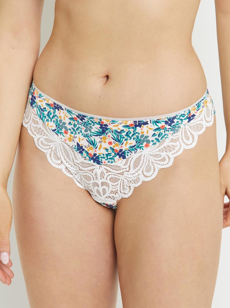 Syara tanga Blanc Vert - Kiabi