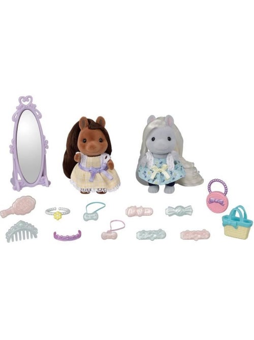 Sylvanian families - les amis poney et leurs kits de coiffure - Kiabi