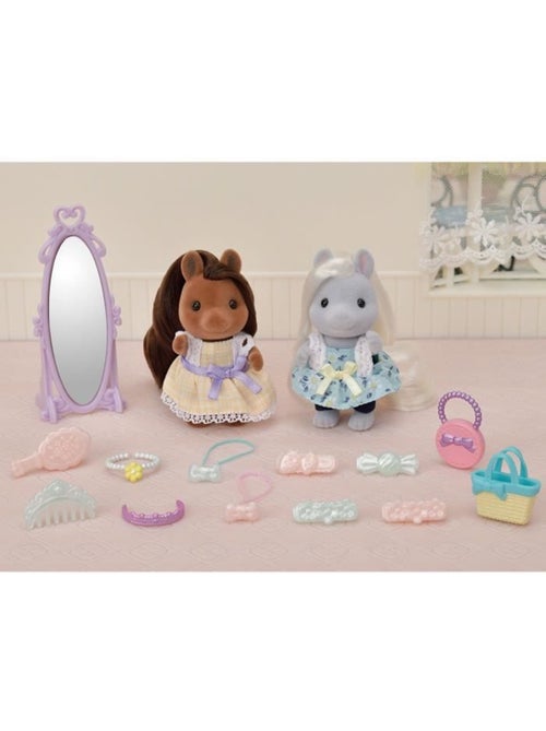 Sylvanian families - les amis poney et leurs kits de coiffure - Kiabi
