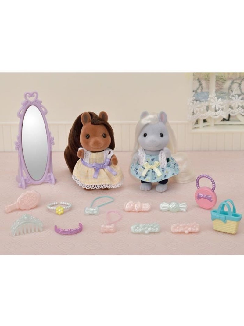 Sylvanian families - les amis poney et leurs kits de coiffure Violet - Kiabi