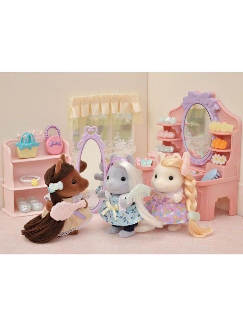 Sylvanian families - les amis poney et leurs kits de coiffure Violet - Kiabi