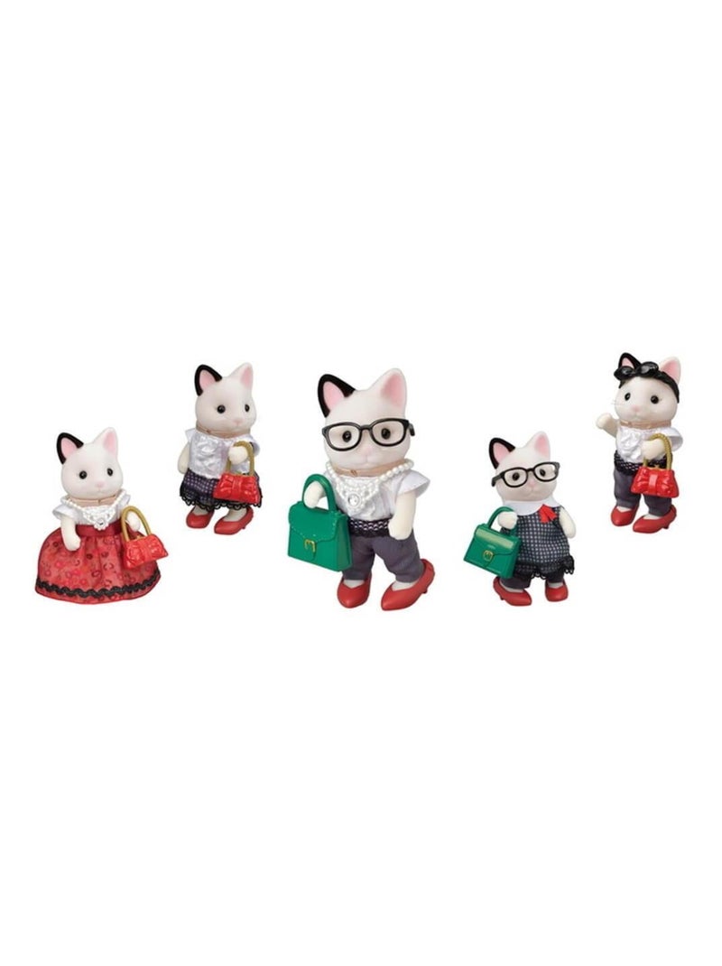 Sylvanian Families 5462 :  La valisette de mode et grande soeur chat bicolore Multicolore - Kiabi