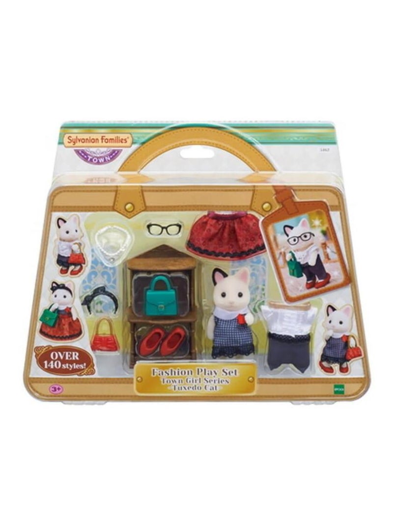 Sylvanian Families 5462 :  La valisette de mode et grande soeur chat bicolore Multicolore - Kiabi