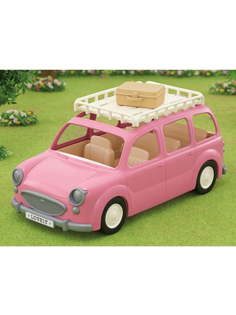 Sylvanian Families 5535 : Le monospace rose et set de pique-nique Rose - Kiabi