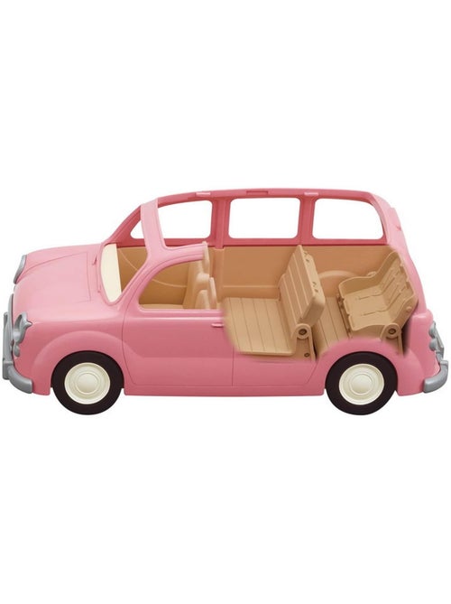 Sylvanian Families 5535 : Le monospace rose et set de pique-nique - Kiabi