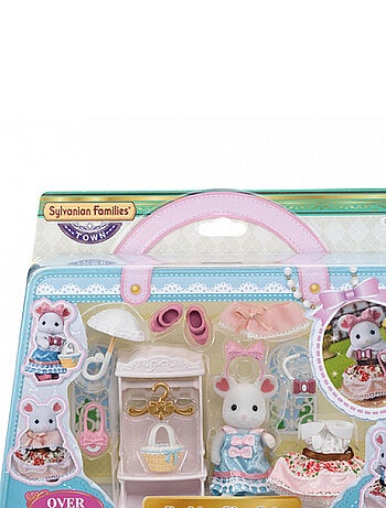 Sylvanian Families 5540 : La valisette de mode et grande soeur souris marshmallow