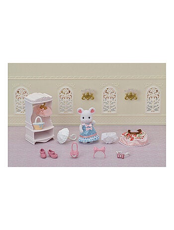 Sylvanian Families 5540 : La valisette de mode et grande soeur souris marshmallow