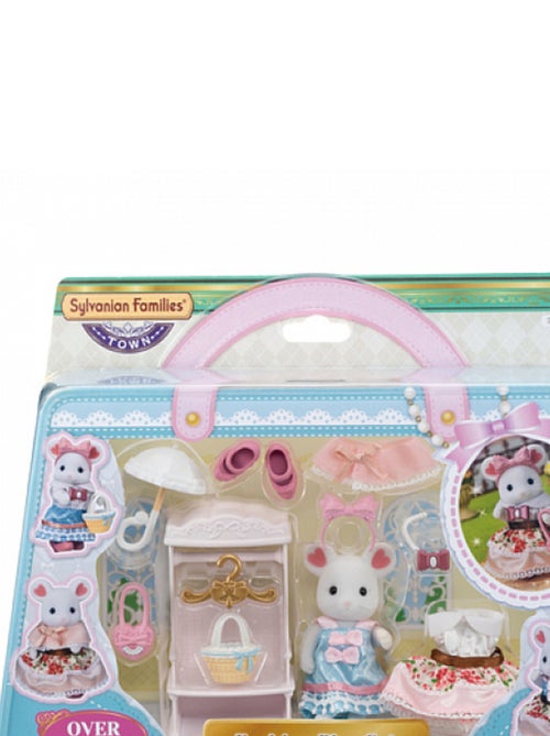 Sylvanian Families 5540 : La valisette de mode et grande soeur souris marshmallow - Kiabi