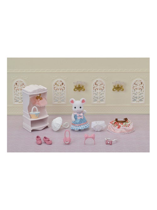 Sylvanian Families 5540 : La valisette de mode et grande soeur souris marshmallow - Kiabi