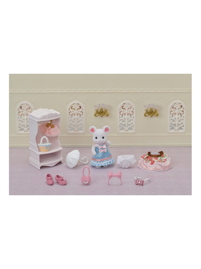Sylvanian Families 5540 : La valisette de mode et grande soeur souris marshmallow Multicolore - Kiabi