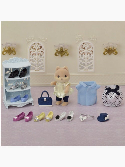 Sylvanian Families 5541 :  La valisette de mode et grande soeur chien caramel - Kiabi