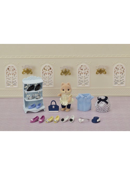 Sylvanian Families 5541 :  La valisette de mode et grande soeur chien caramel - Kiabi