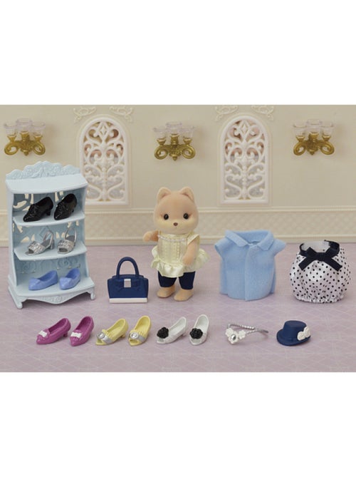 Sylvanian Families 5541 :  La valisette de mode et grande soeur chien caramel - Kiabi