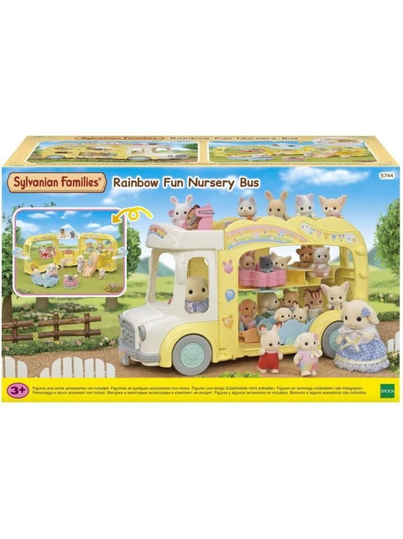Sylvanian families 5744 - le bus et sa cour de récréation Jaune - Kiabi
