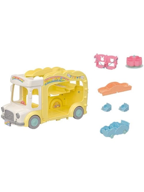 Sylvanian families 5744 - le bus et sa cour de récréation - Kiabi