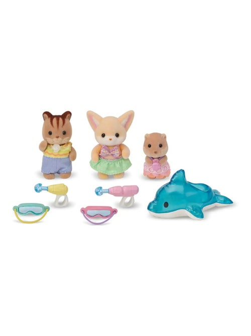 'Sylvanian Families' Le trio des bebes a la piscine - 5749 - Kiabi