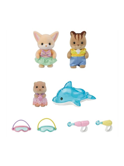 'Sylvanian Families' Le trio des bebes a la piscine - 5749 - Kiabi