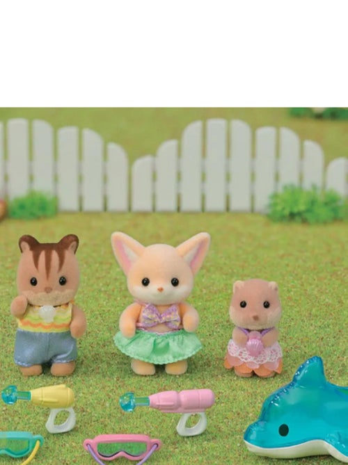 'Sylvanian Families' Le trio des bebes a la piscine - 5749 - Kiabi