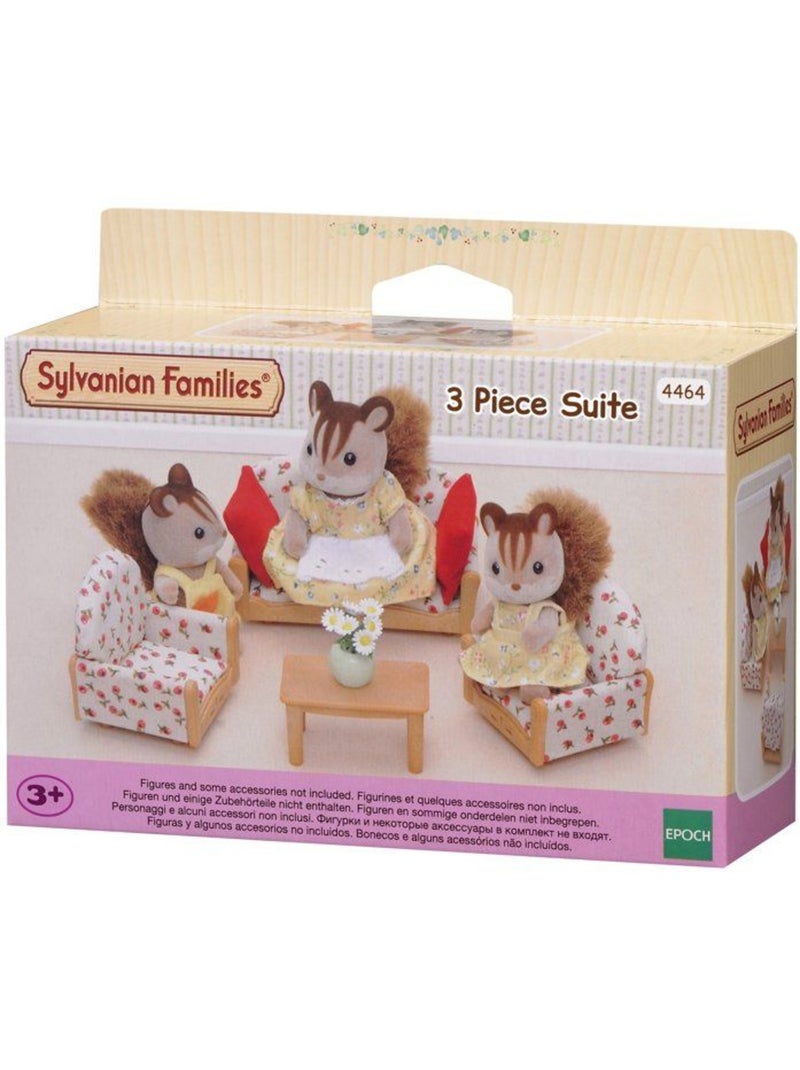 Sylvanian Family 2922 : Canapé / 2 fauteuils / table basse Beige - Kiabi