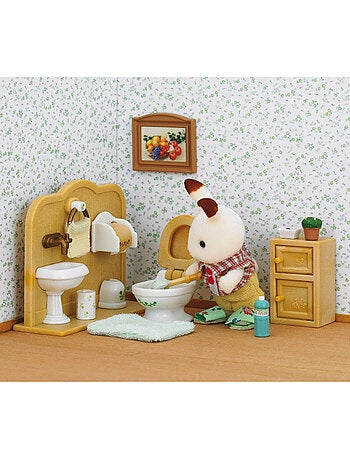 Sylvanian Family 5015 : Frère lapin chocolat aux toilettes