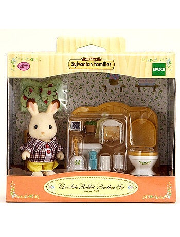 Sylvanian Family 5015 : Frère lapin chocolat aux toilettes