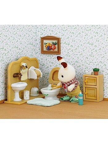 Sylvanian Family 5015 : Frère lapin chocolat aux toilettes
