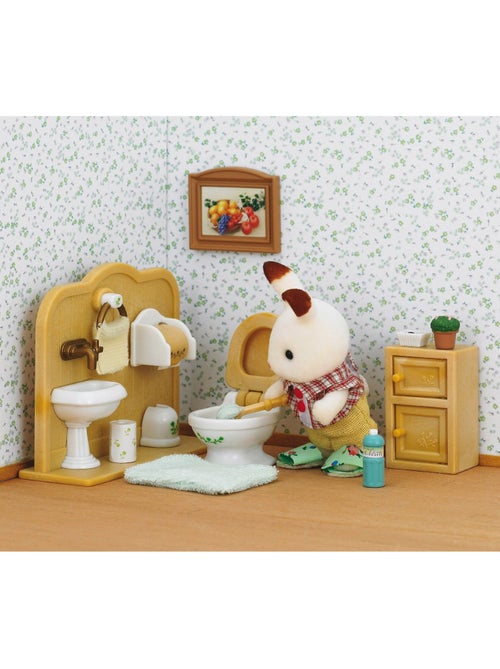 Sylvanian Family 5015 : Frère lapin chocolat aux toilettes - Kiabi