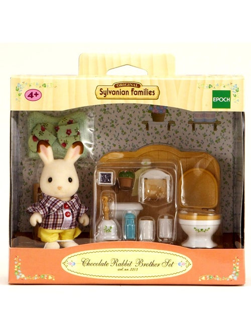 Sylvanian Family 5015 : Frère lapin chocolat aux toilettes - Kiabi
