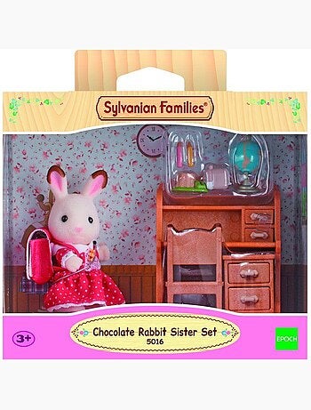 Sylvanian Family 5016 : Fillette lapin chocolat dans le bureau