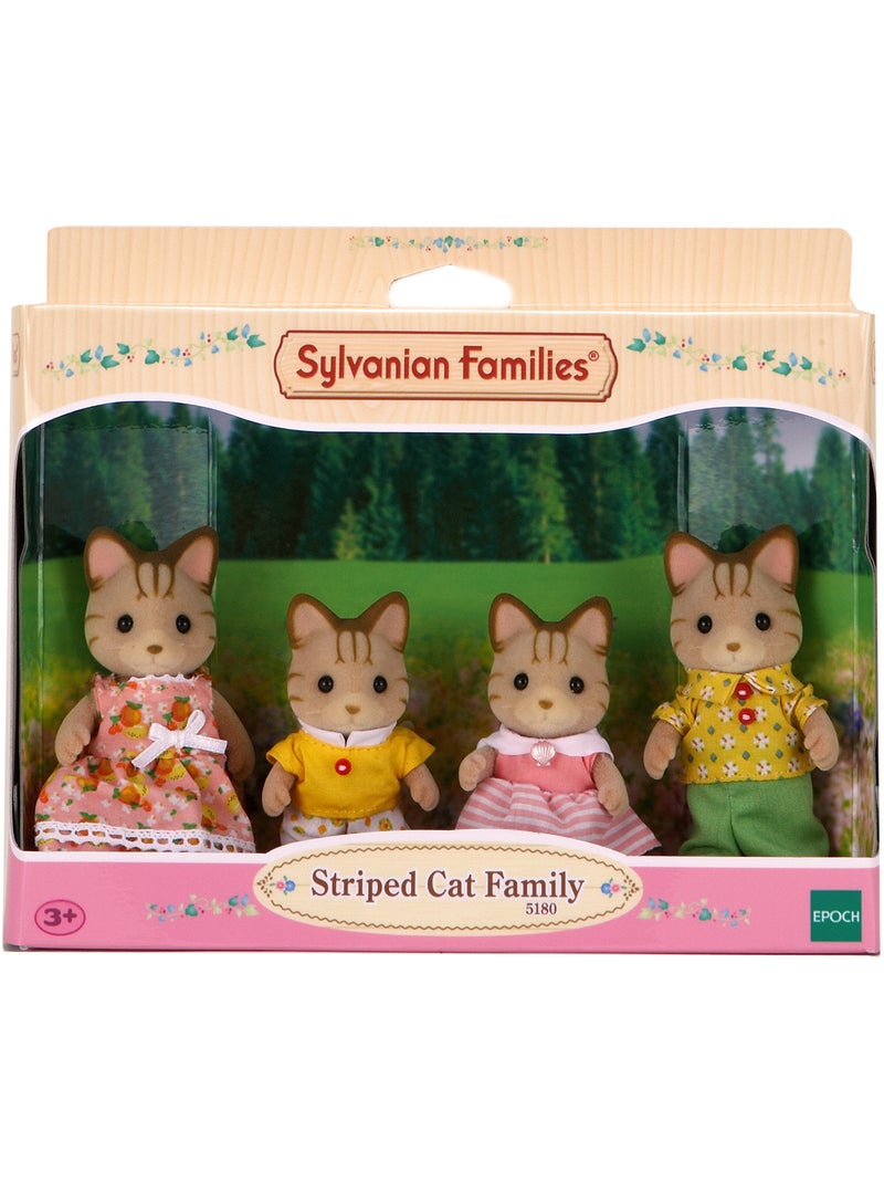 Sylvanian Family 5180 : Famille chat tigré Beige - Kiabi