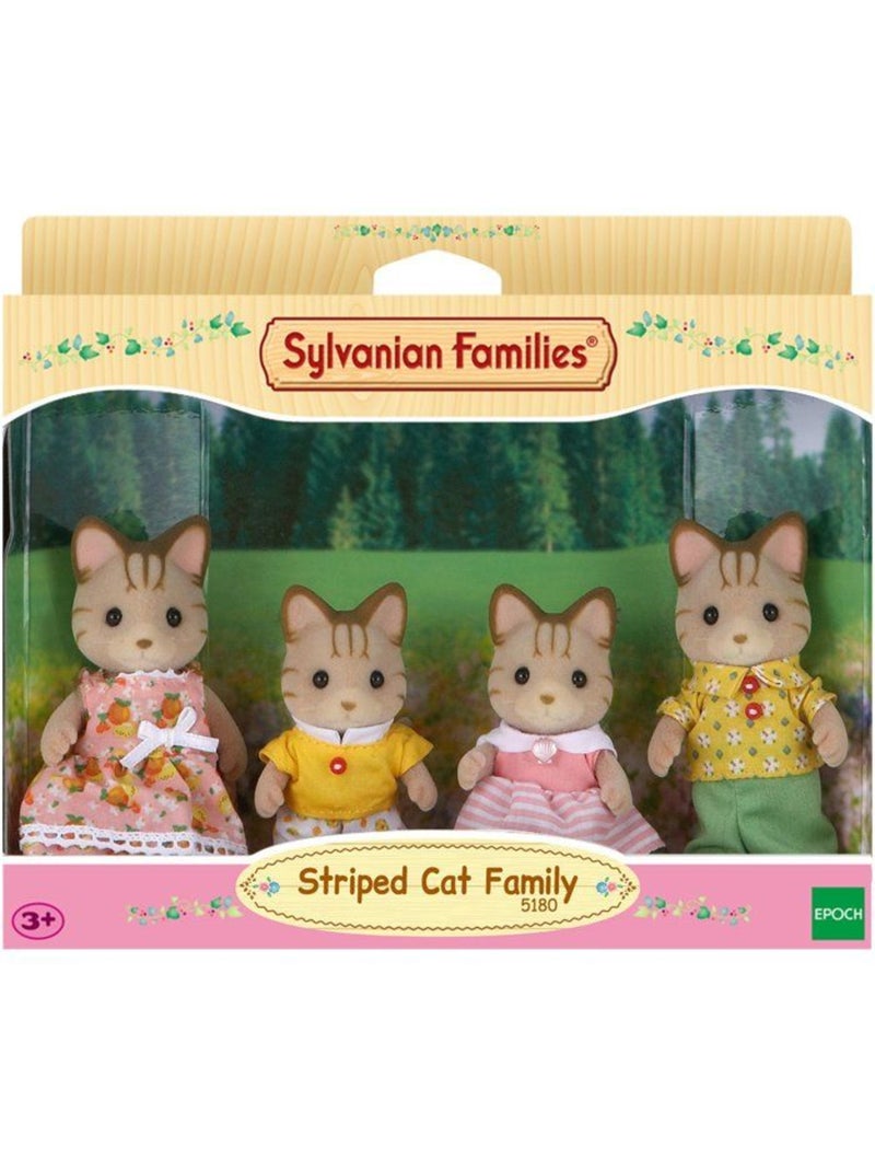 Sylvanian Family 5180 : Famille chat tigré Beige - Kiabi