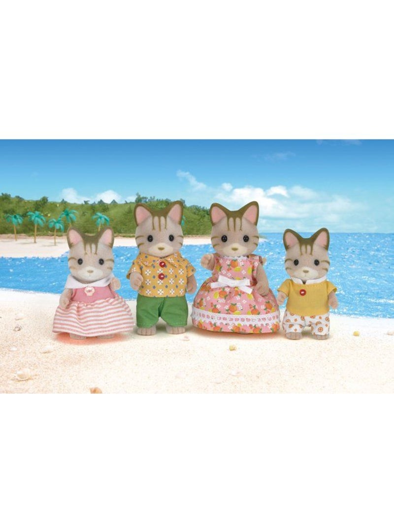 Sylvanian Family 5180 : Famille chat tigré Beige - Kiabi
